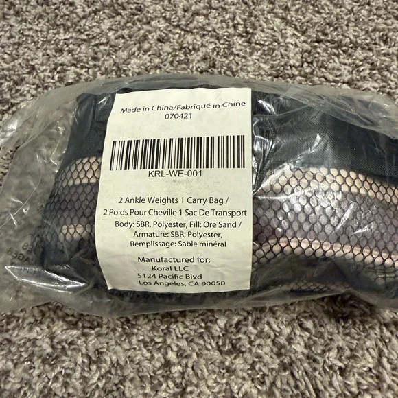 🏷️NWT Koral Ankle Weights with Mesh Bag - Picture 3 of 3